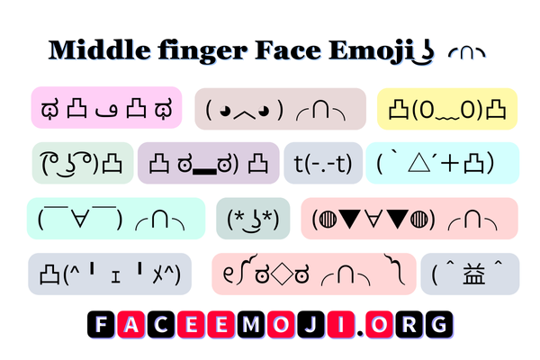 Middle finger Face Emoji Image