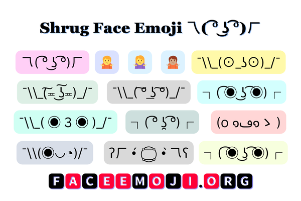 Shrug Face Emoji Image