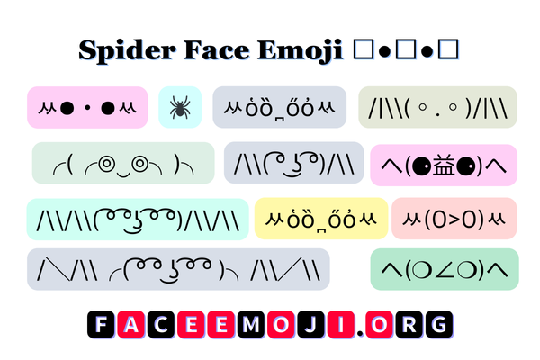 Spider Face Emoji Image